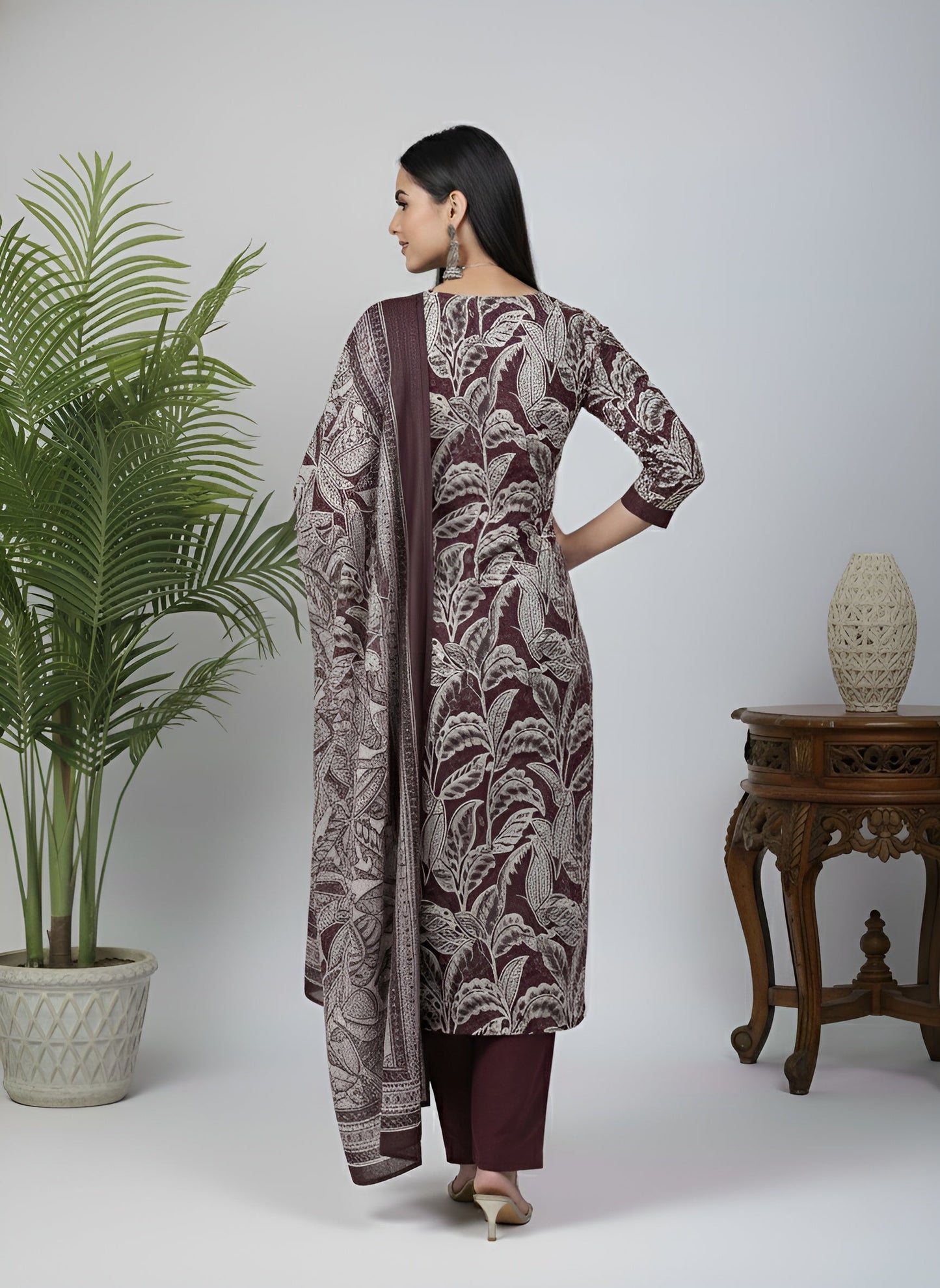 Printed Straight Kurta Set With Dupatta for Women