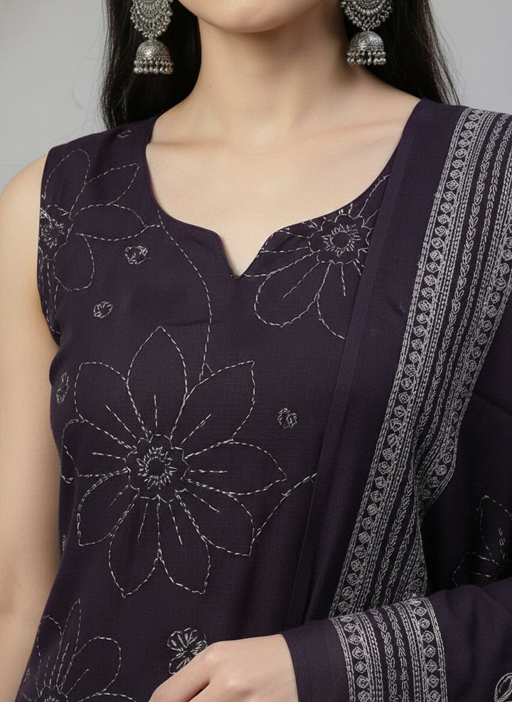 Printed Straight Kurta Set With Dupatta for Women