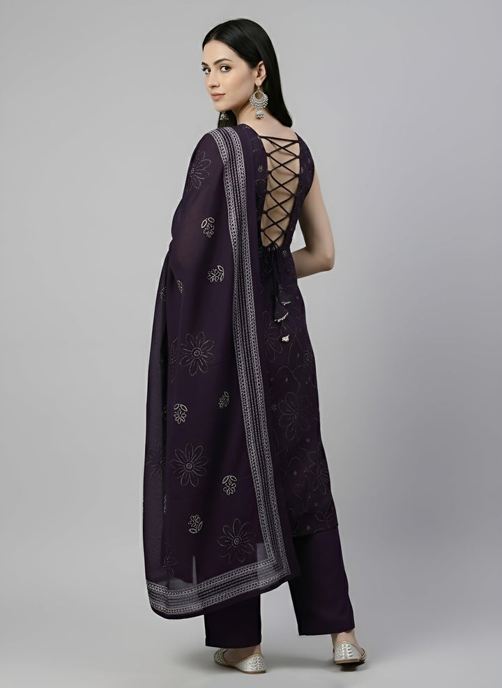 Printed Straight Kurta Set With Dupatta for Women