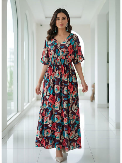 Floral Printed Dress for Women