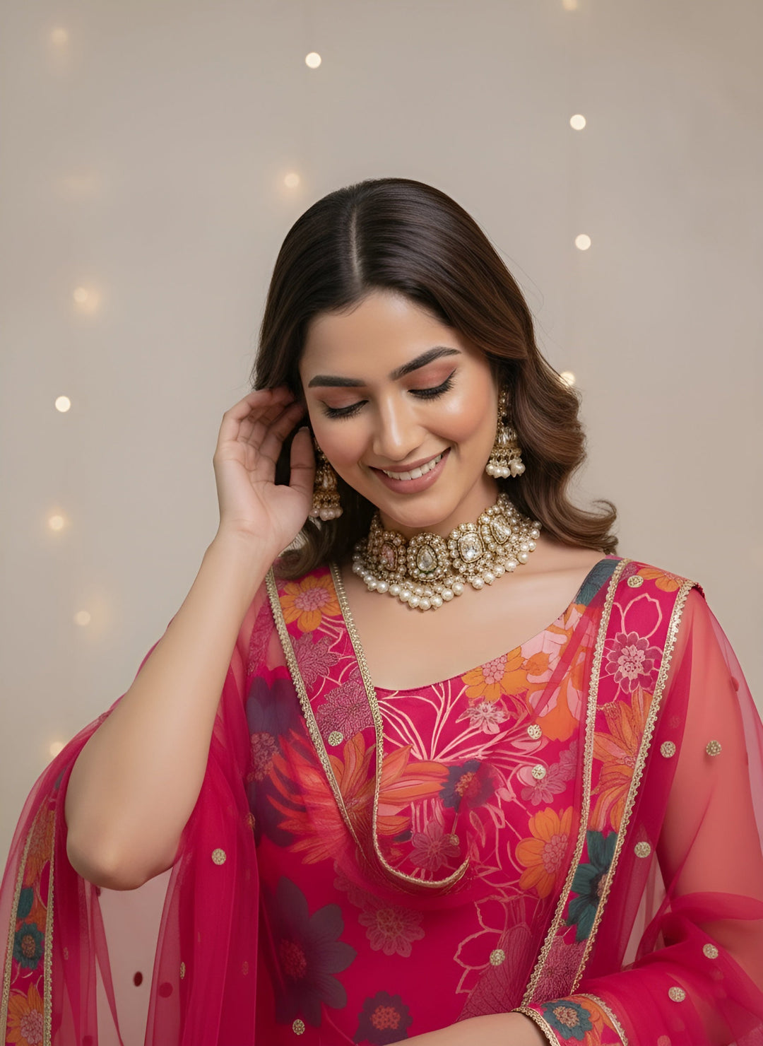 Printed Straight Kurta Set With Dupatta for Women