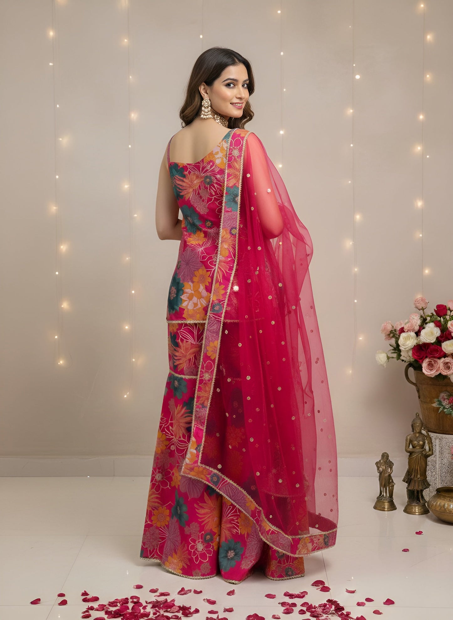 Printed Straight Kurta Set With Dupatta for Women