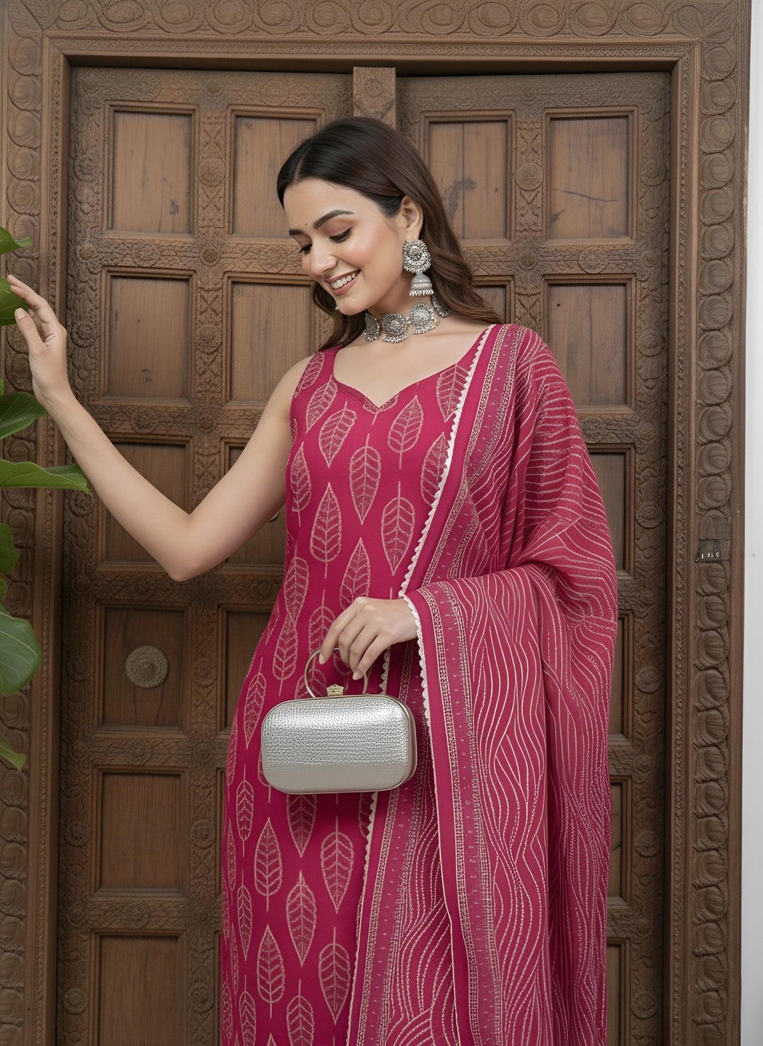 Printed Straight Kurta Set With Dupatta