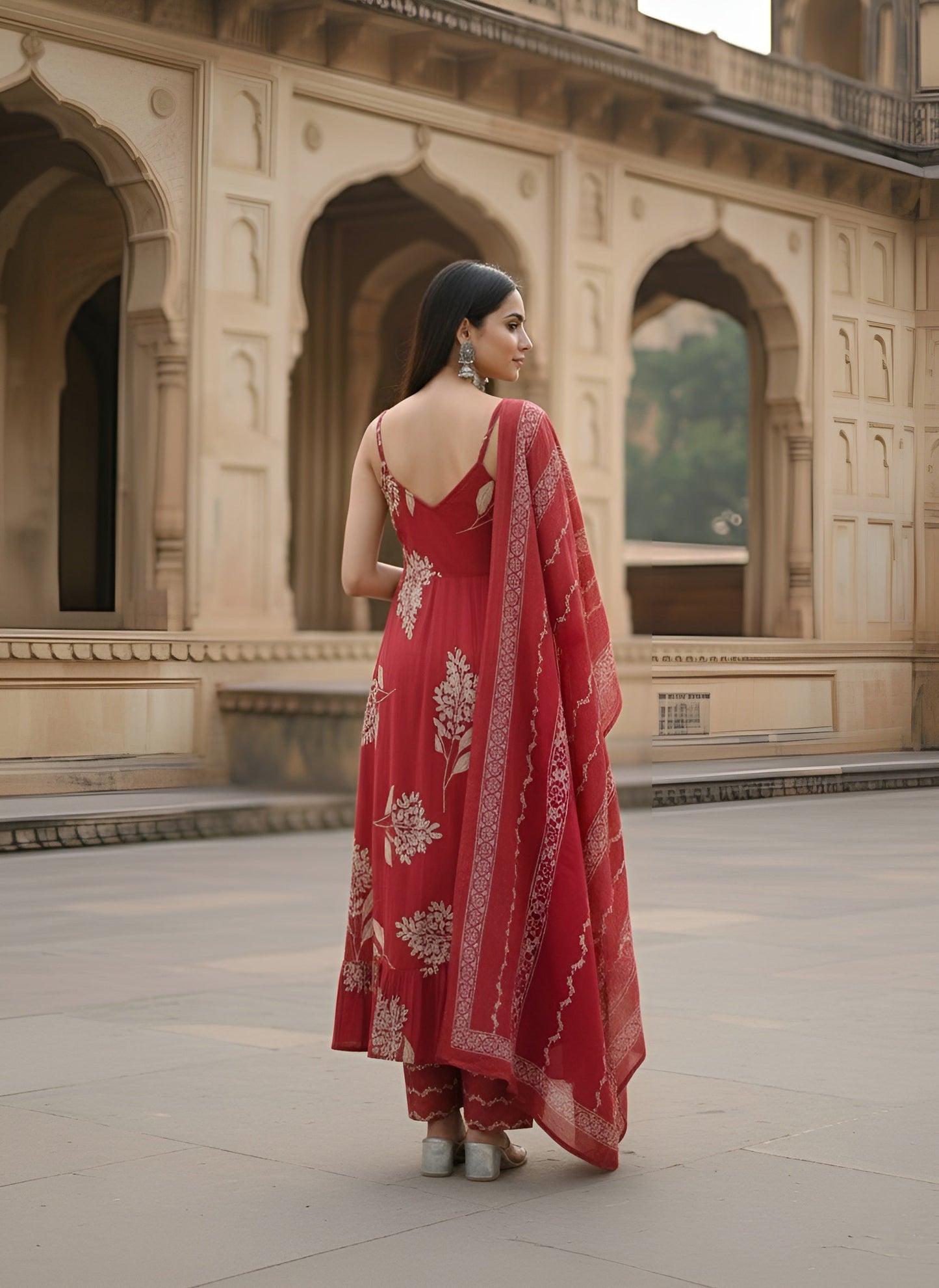 Printed Straight Kurta Set With Dupatta for Women