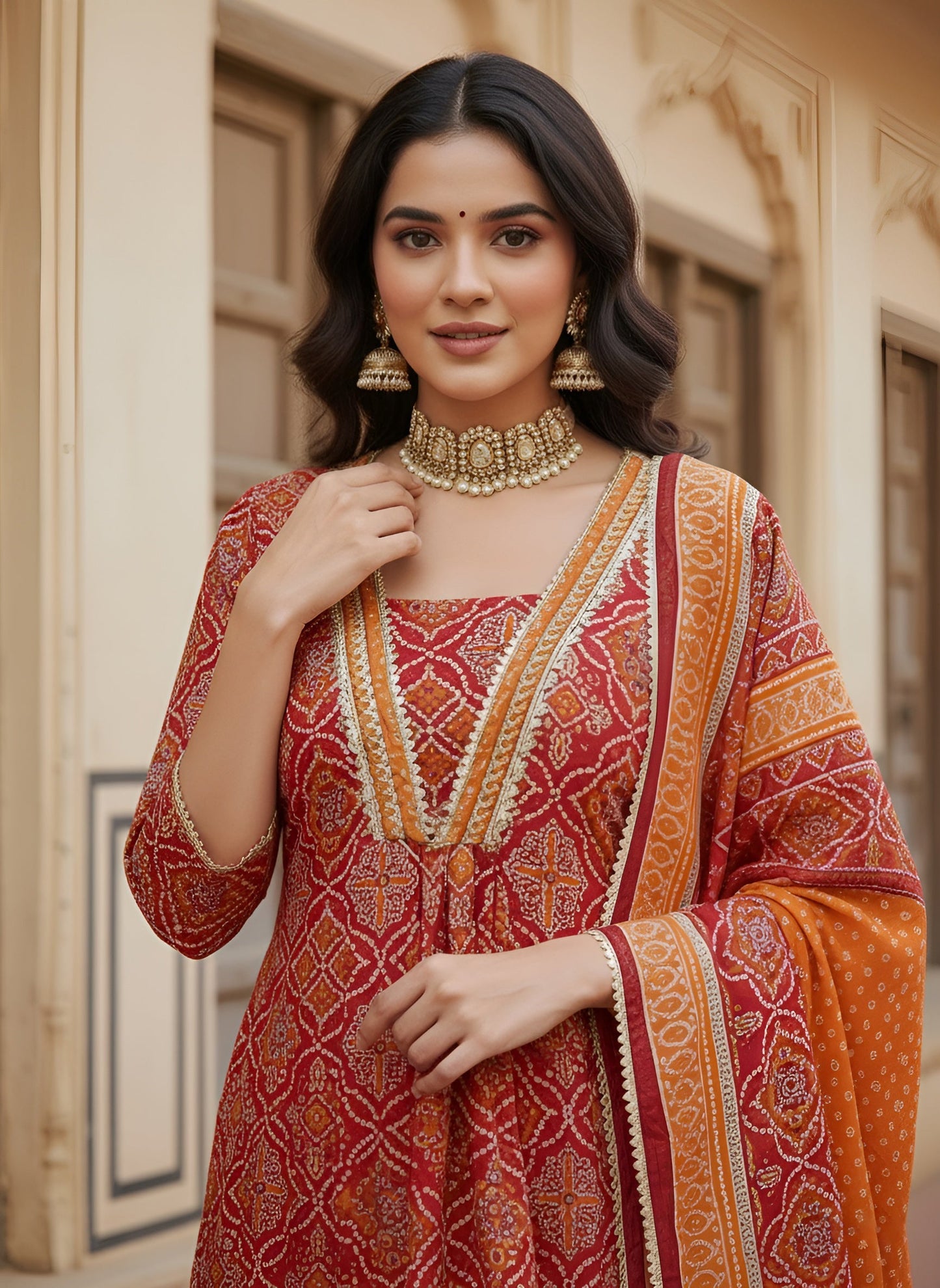 Printed Straight Kurta Set With Dupatta for Women