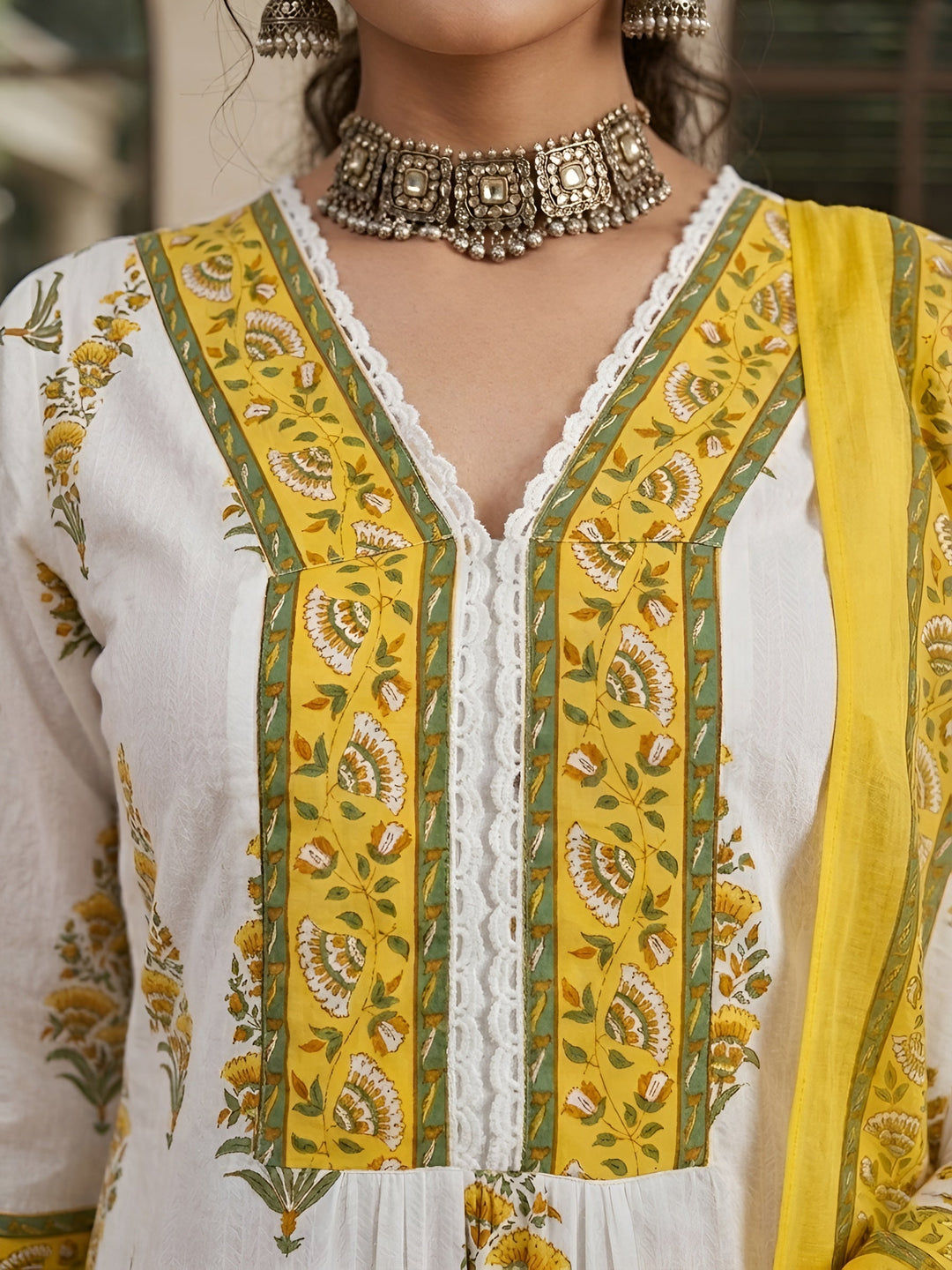 Printed Anarkali Kurta Set With Dupatta
