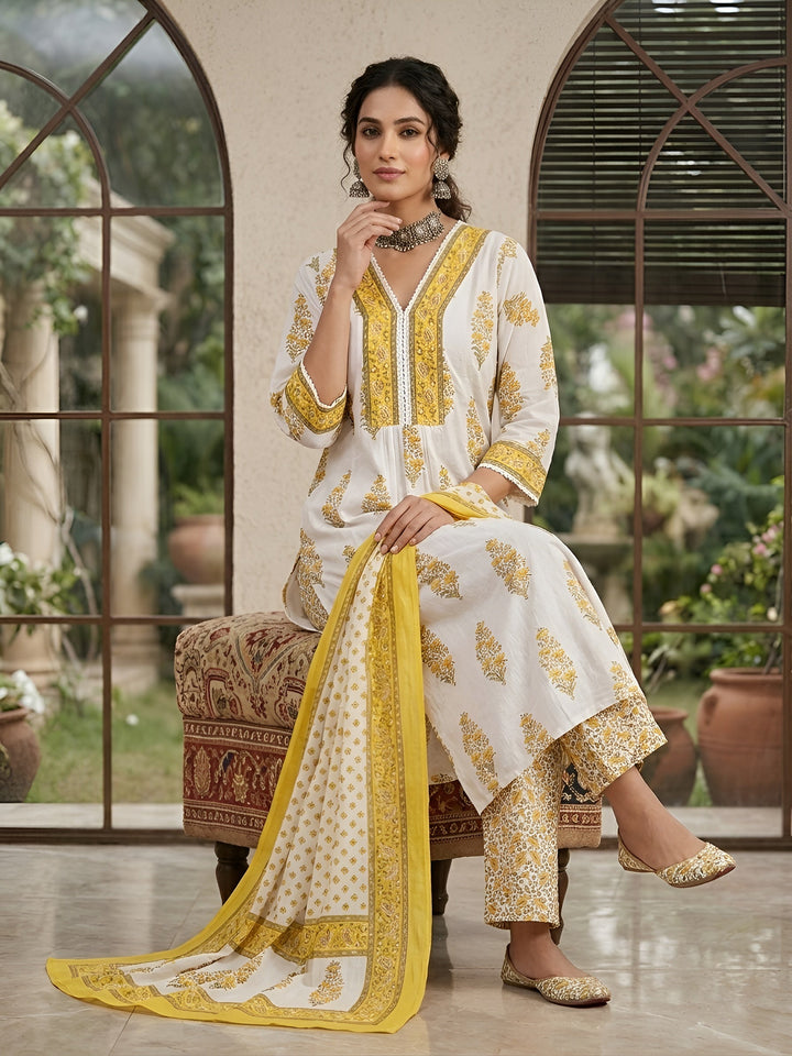 Printed Anarkali Kurta Set With Dupatta