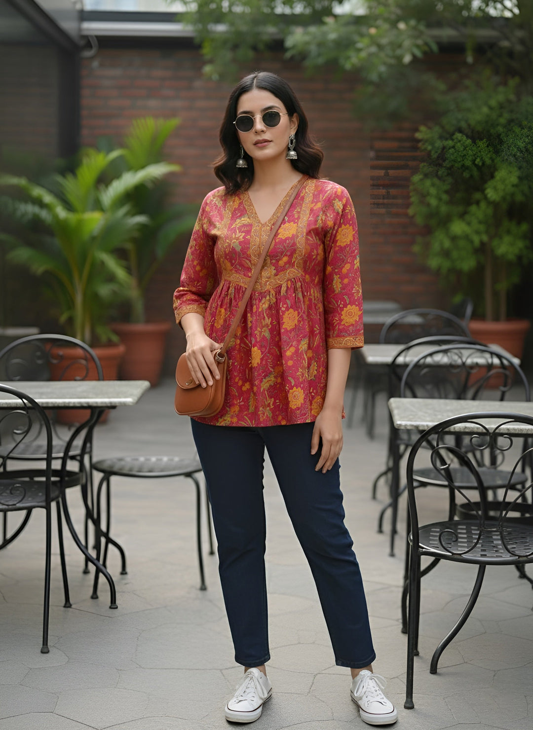 Printed Peplum Trendy Tunic