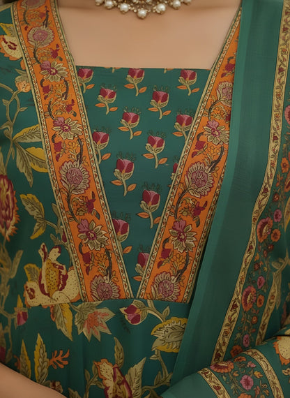 Printed Flared Kurta Set With Dupatta