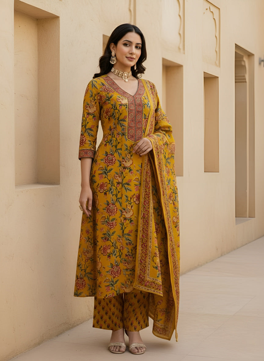 Anarkali Kurta Set With Dupatta