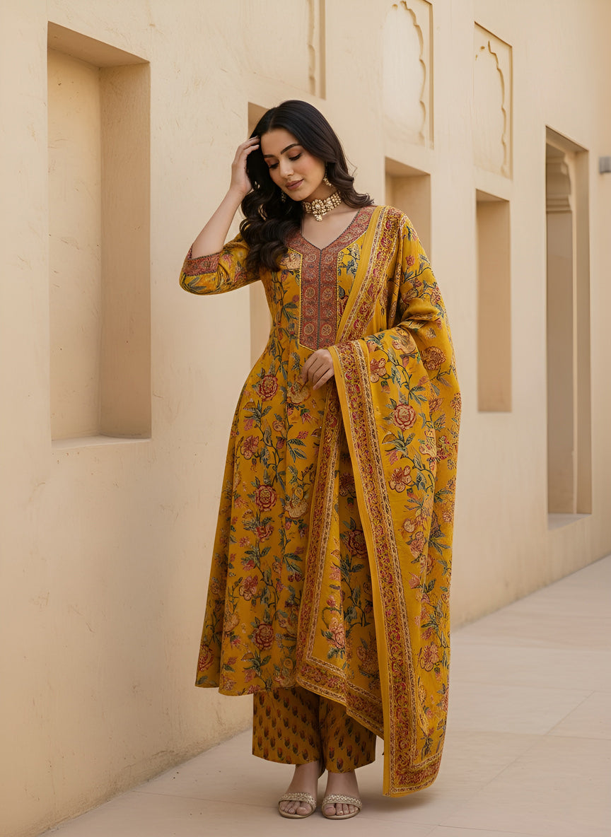 Anarkali Kurta Set With Dupatta