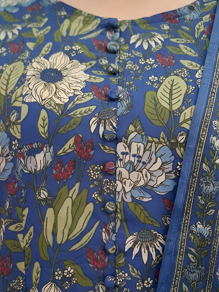 Printed Straight Kurta Set With Dupatta