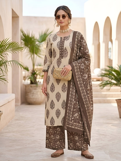 Printed Straight Kurta Set