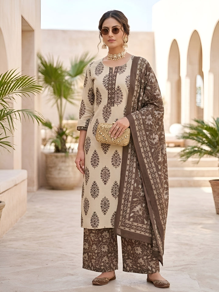 Printed Straight Kurta Set