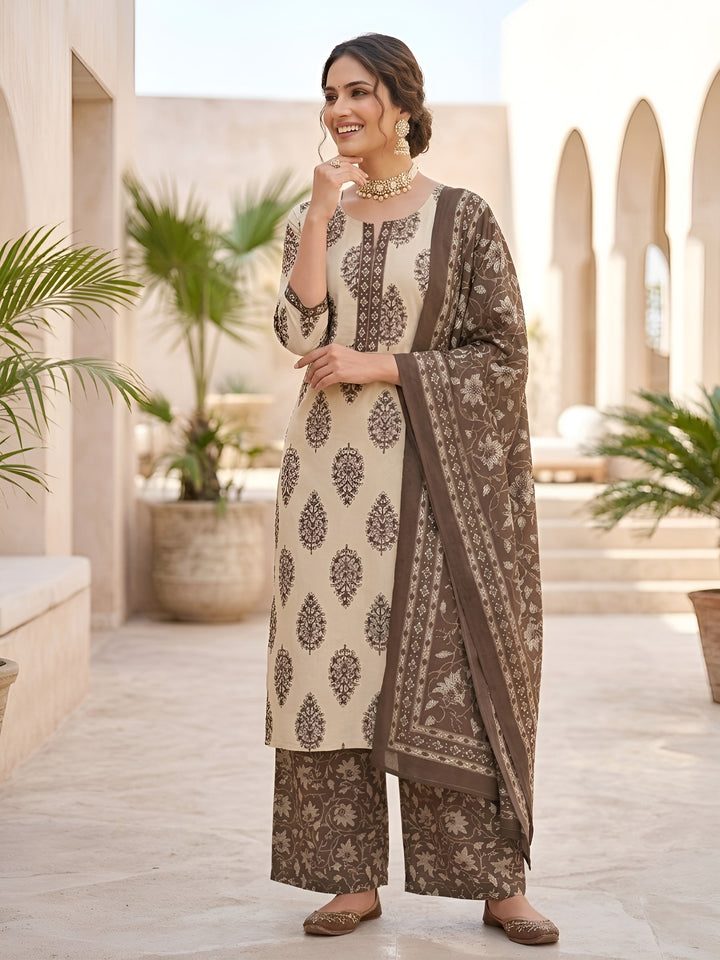 Printed Straight Kurta Set