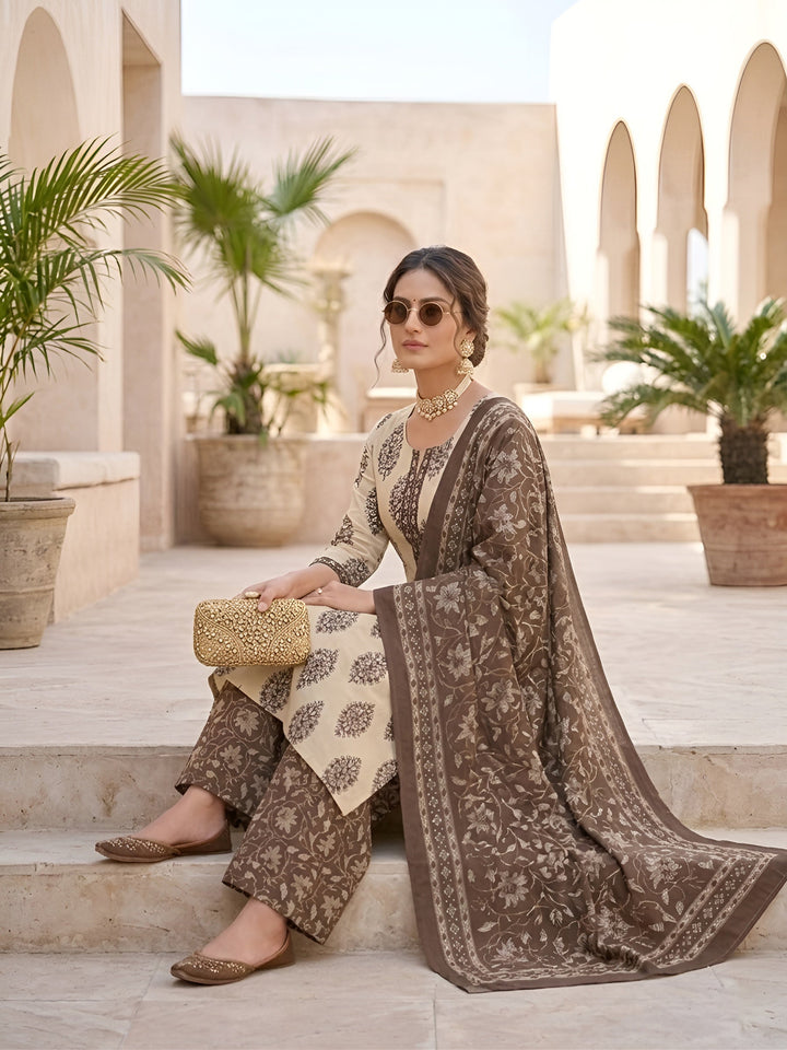 Printed Straight Kurta Set