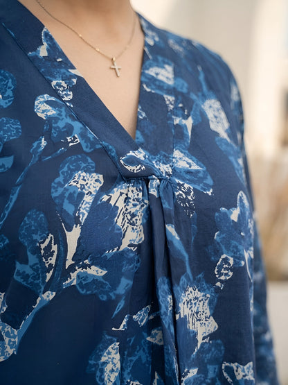 Printed Kurta With Three Quarter Sleeves