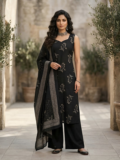 Printed Straight Kurta Set With Dupatta
