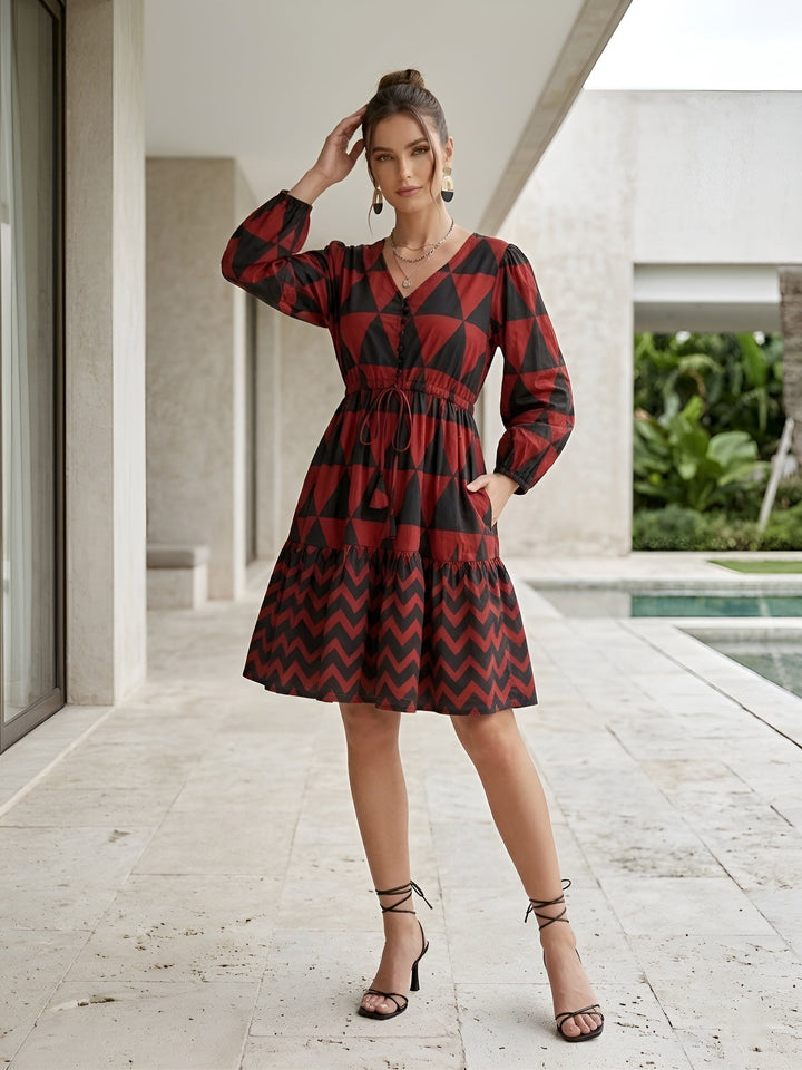 Geometric Printed Dress