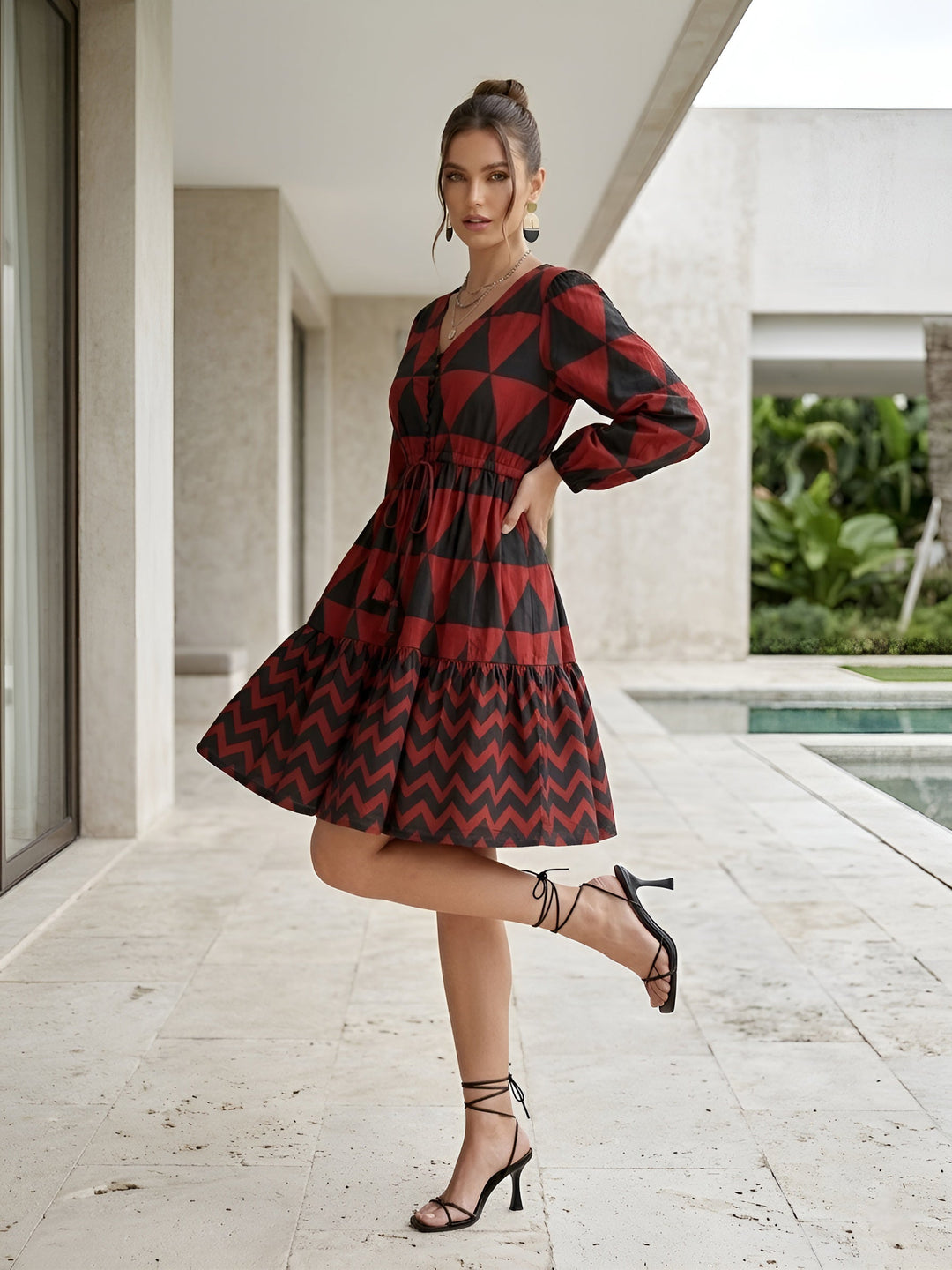Geometric Printed Dress