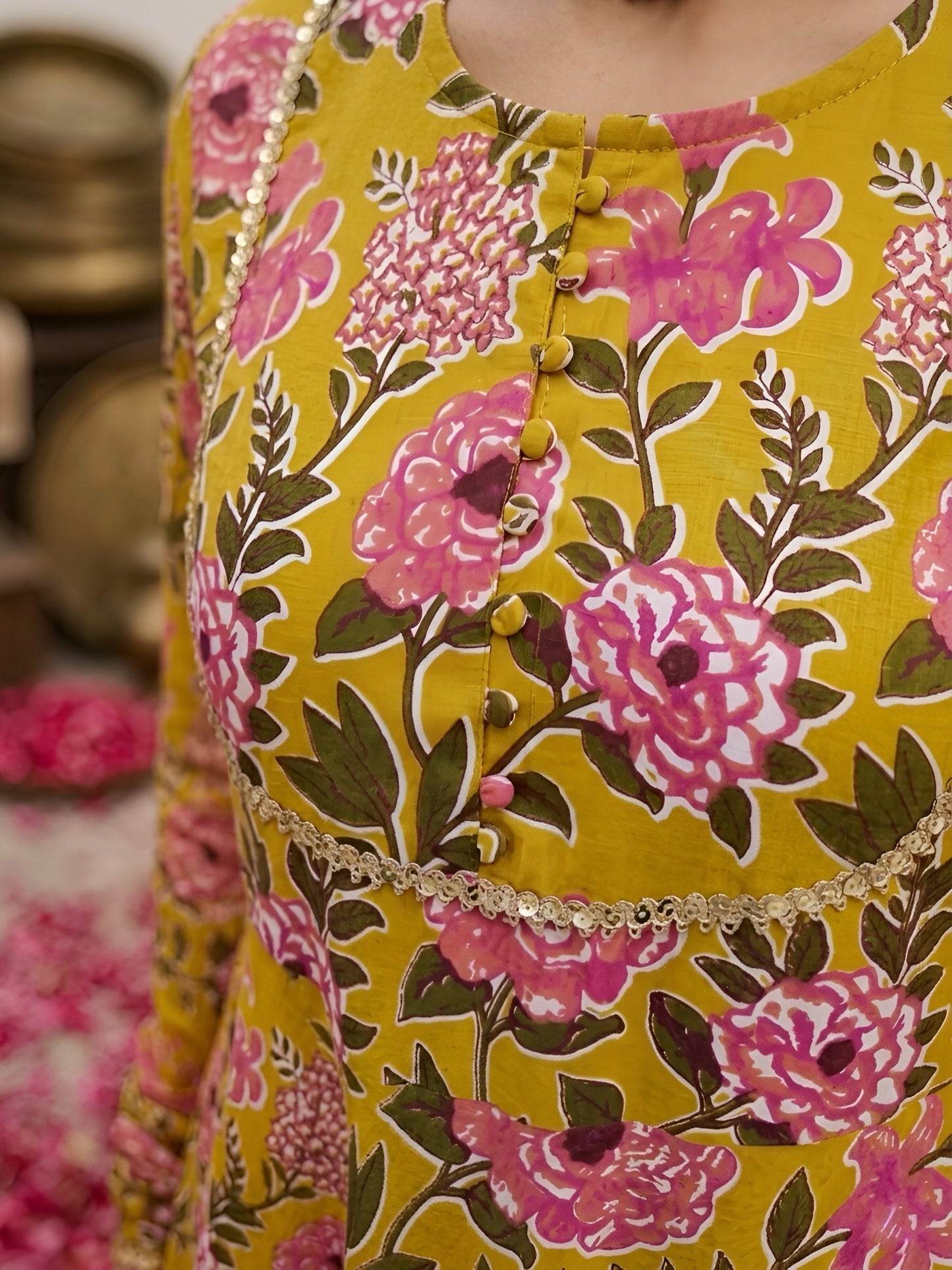 Floral Printed Anarkali Kurta Set With Dupatta