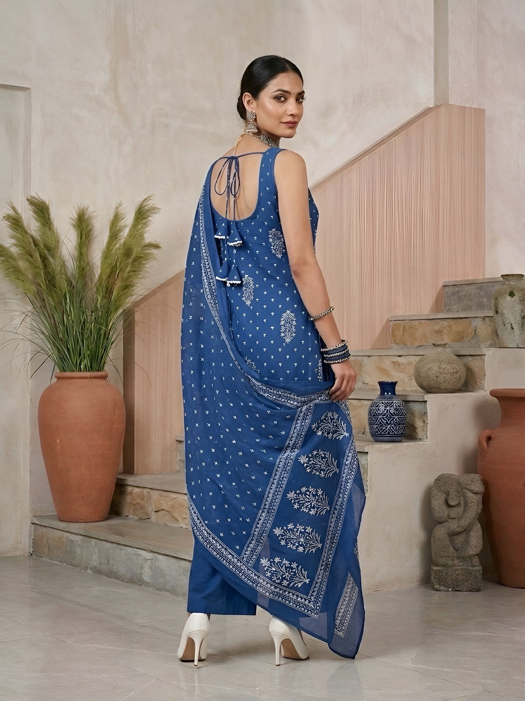Printed Straight Kurta Set With Dupatta