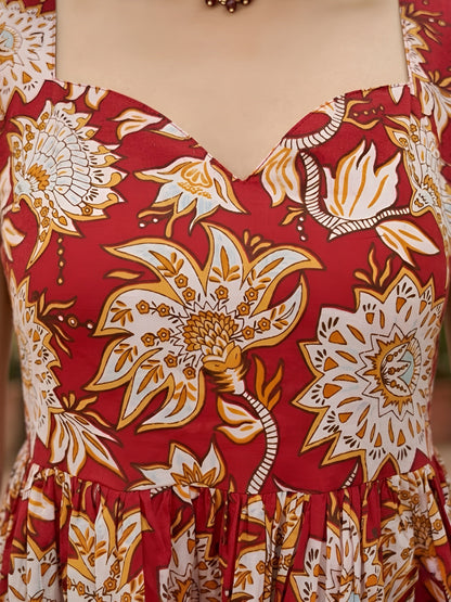 Printed Anarkali Kurta Set With Dupatta