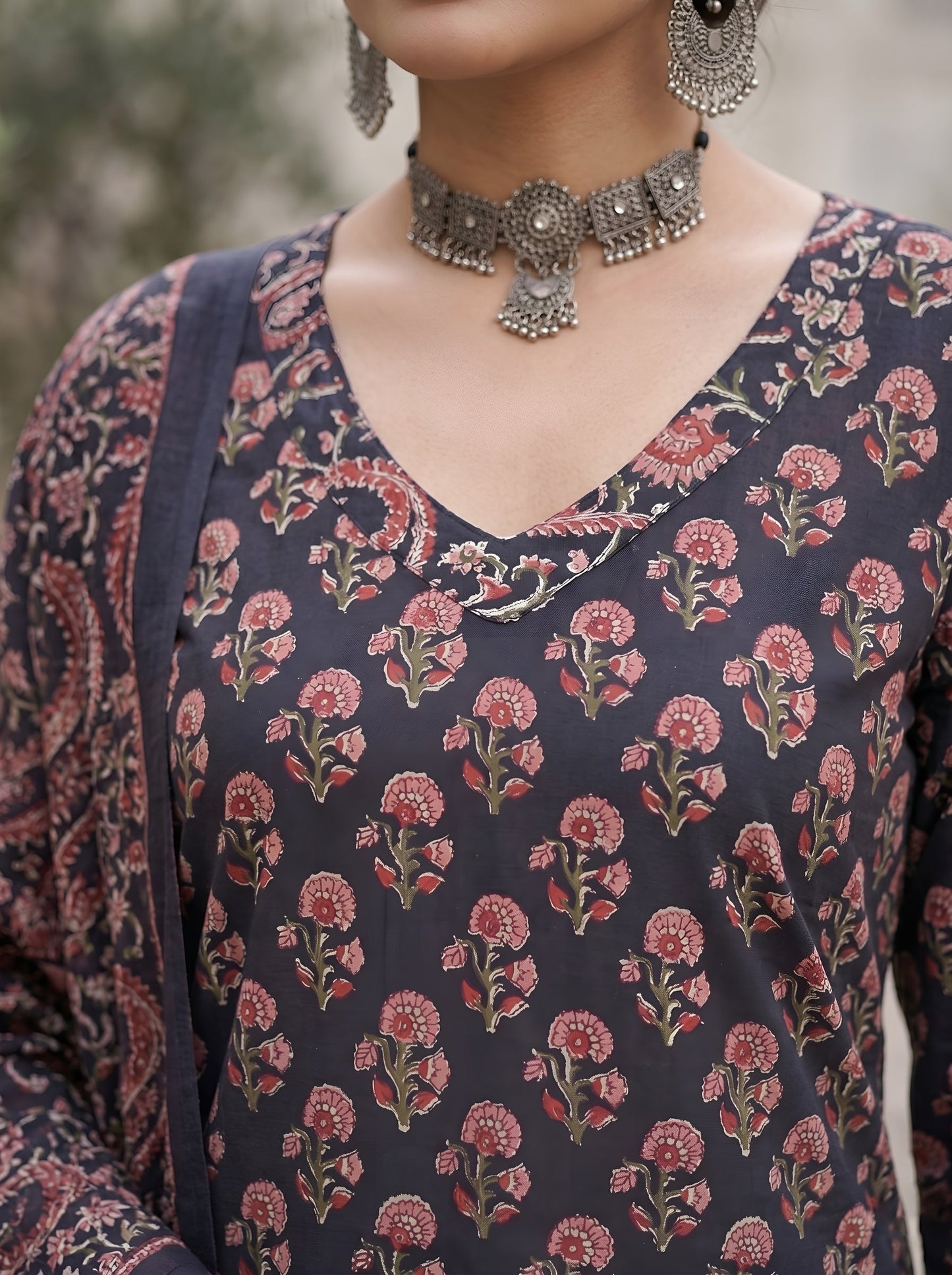 Printed Straight Kurta Set With Dupatta