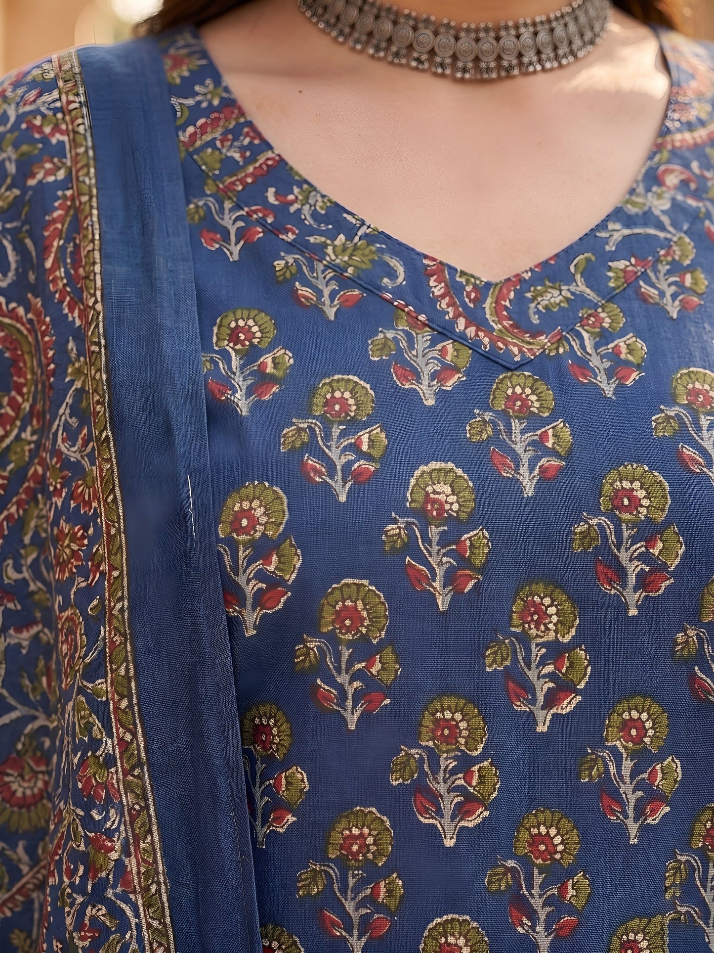 Printed Straight Kurta Set With Dupatta