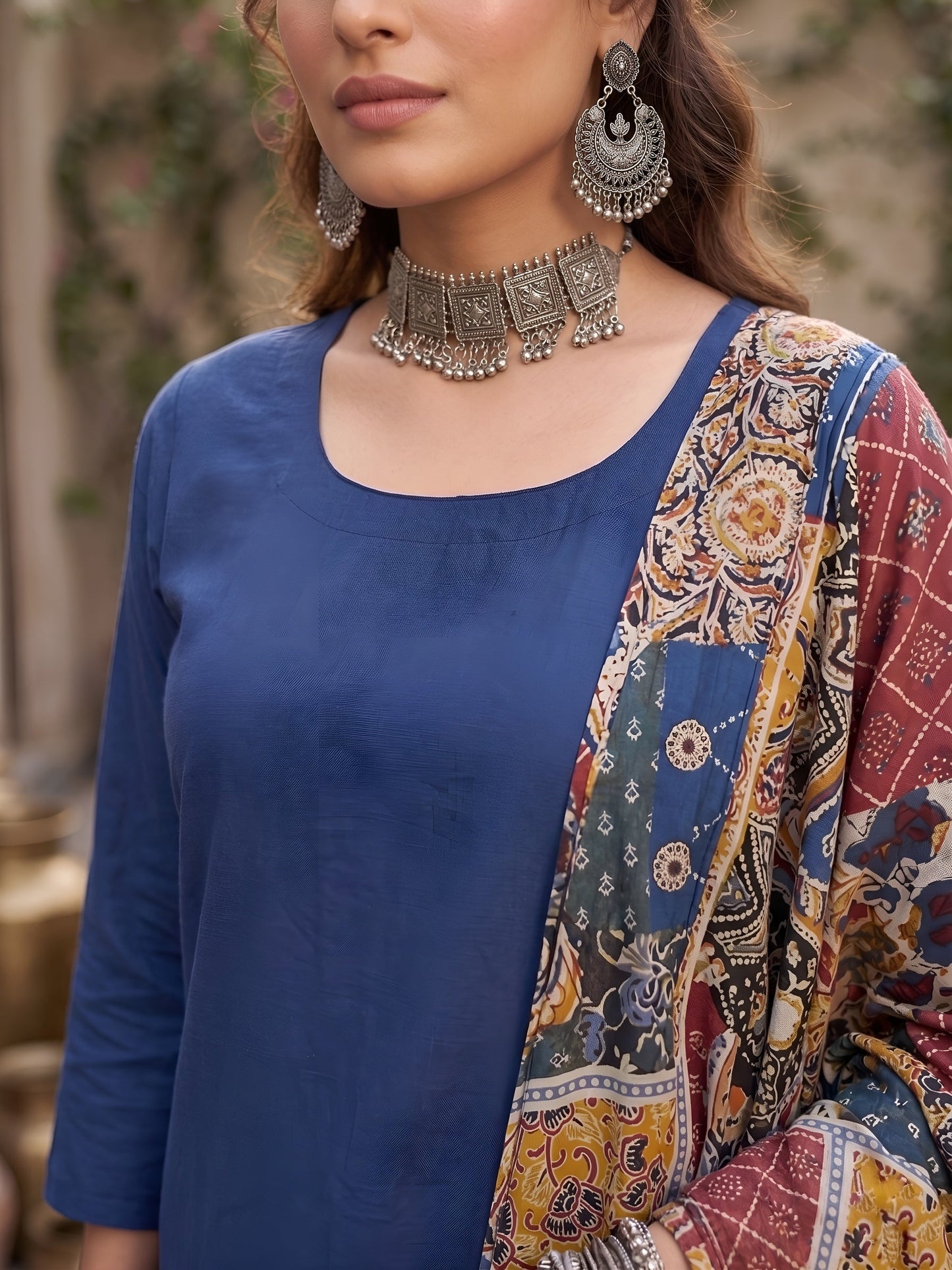 Printed Straight Kurta Set With Dupatta