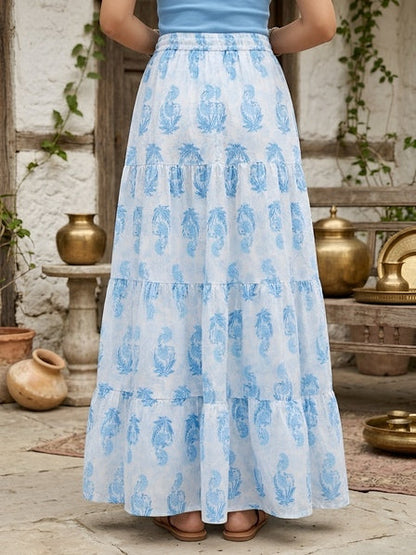 Ethnic Printed Flared Skrit