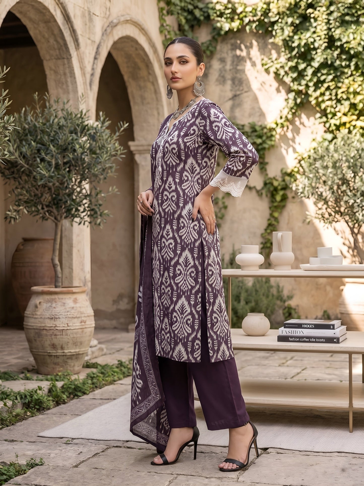 Printed Straight Kurta Set With Dupatta