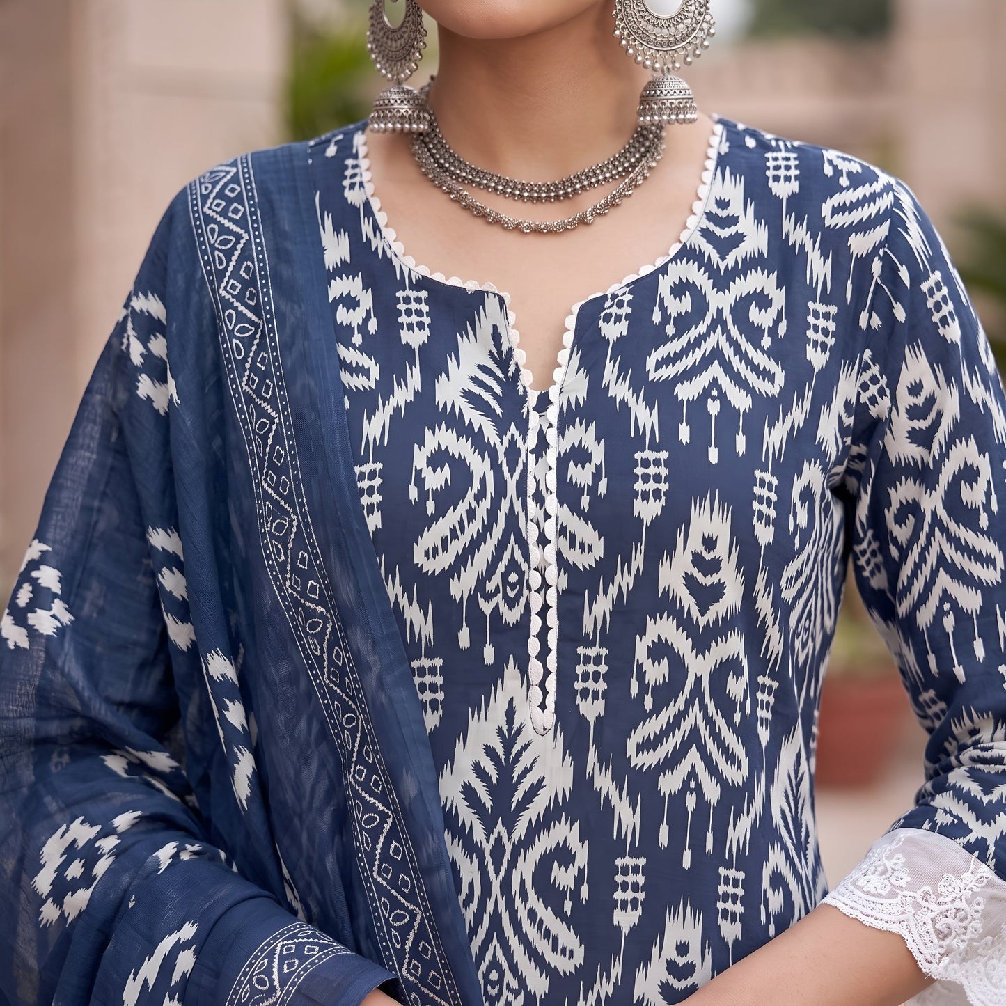 Printed Straight Kurta Set With Dupatta