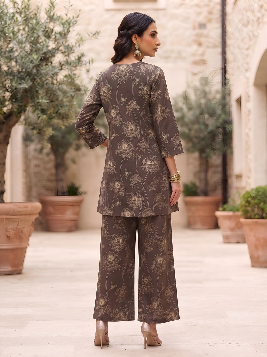 Printed Straight Two Piece Co-Ords Set