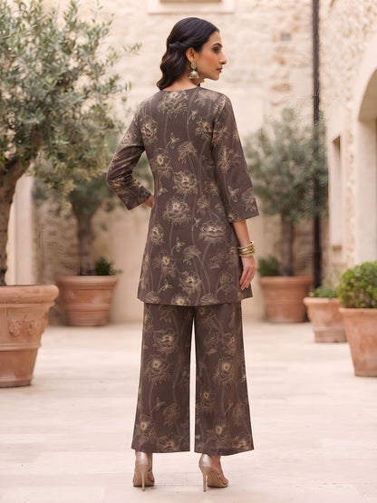 Printed Straight Two Piece Co-Ords Set