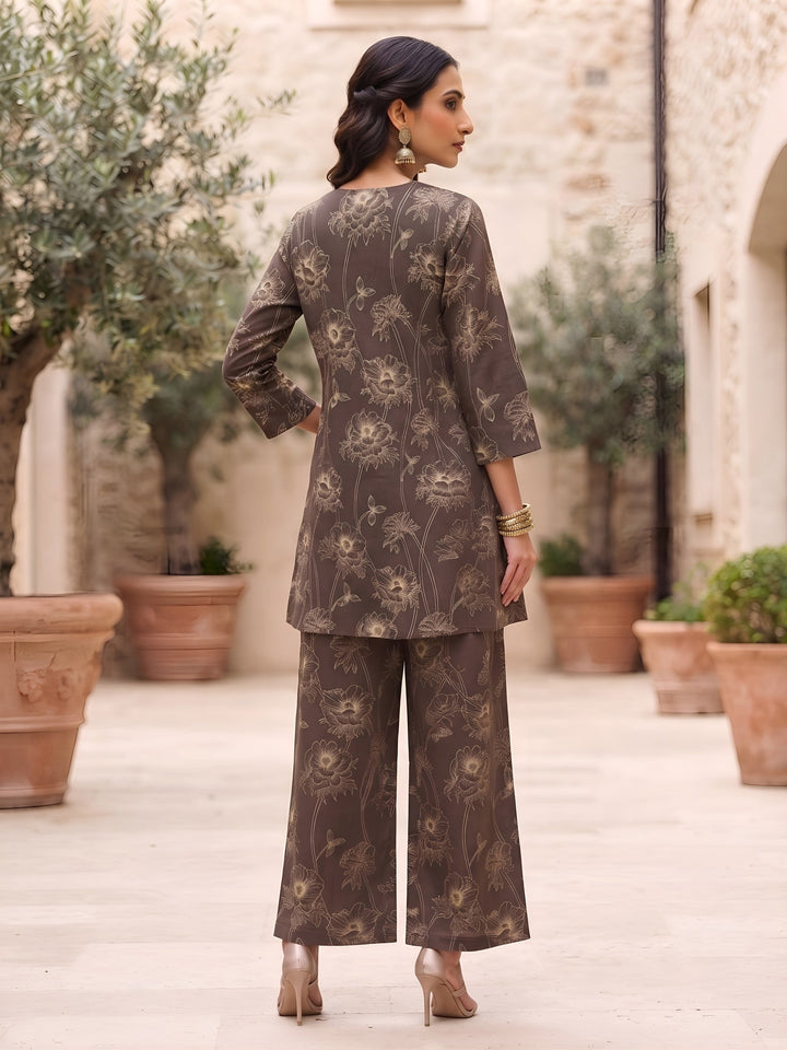 Printed Straight Two Piece Co-Ords Set