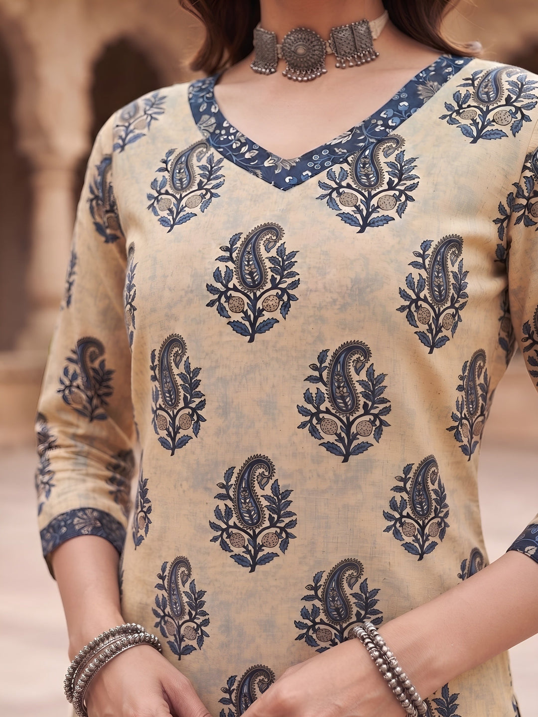 Printed Straight Kurta Set With Dupatta