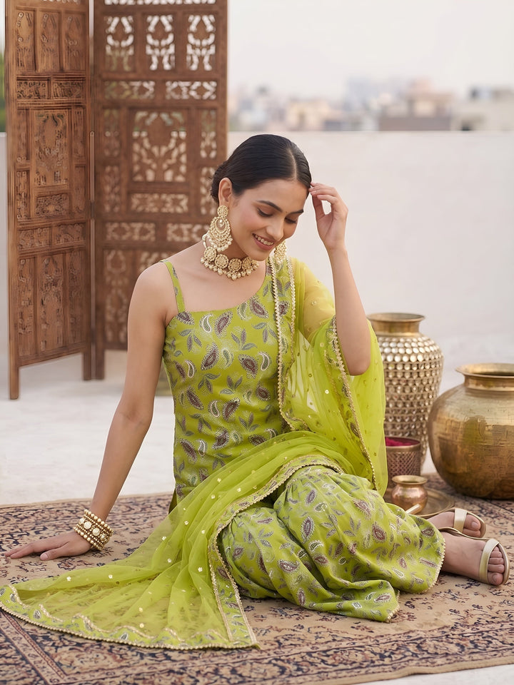 Printed Straight Kurta Set With Dupatta