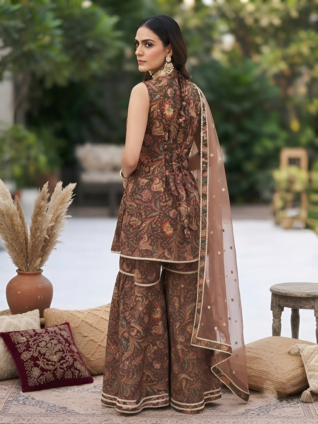 Printed Straight Kurta Set With Dupatta