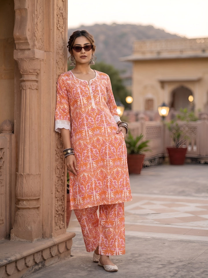 Printed Straight Two Piece Co-Ords Set