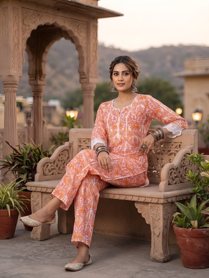 Printed Straight Two Piece Co-Ords Set