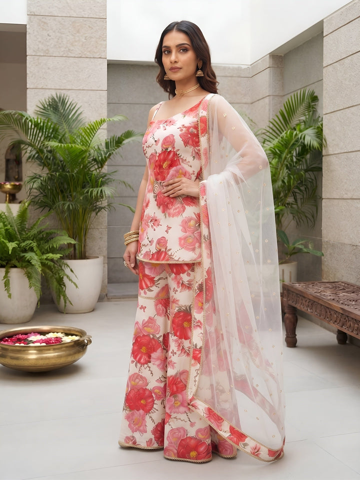 Printed Straight Kurta Set With Dupatta