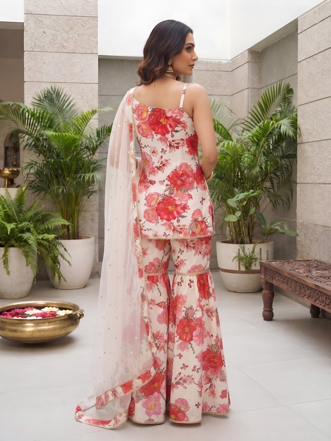 Printed Straight Kurta Set With Dupatta