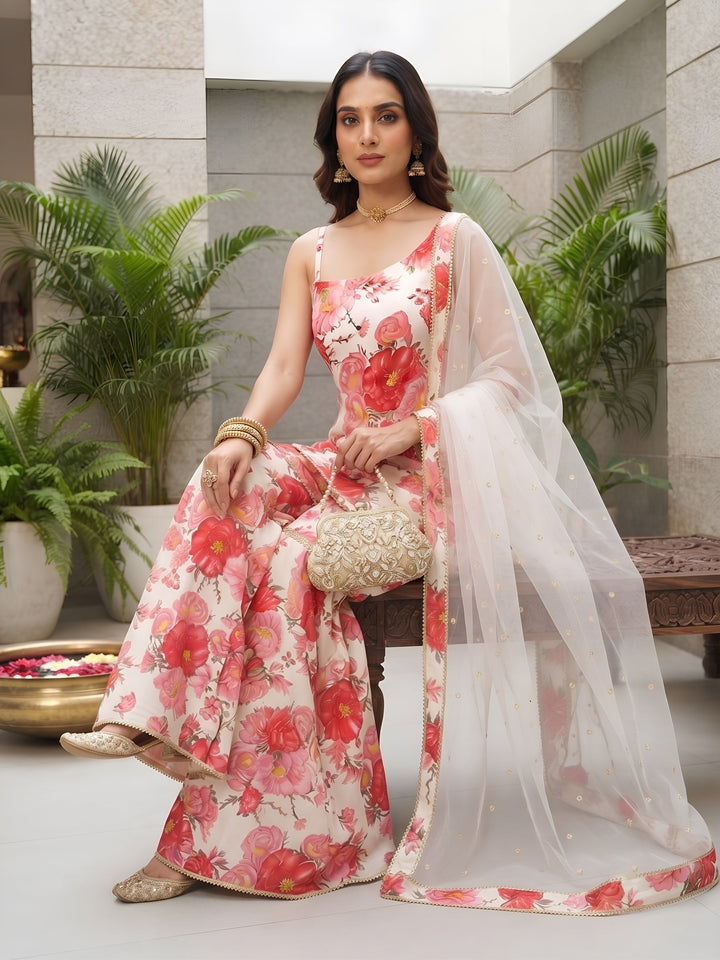 Printed Straight Kurta Set With Dupatta