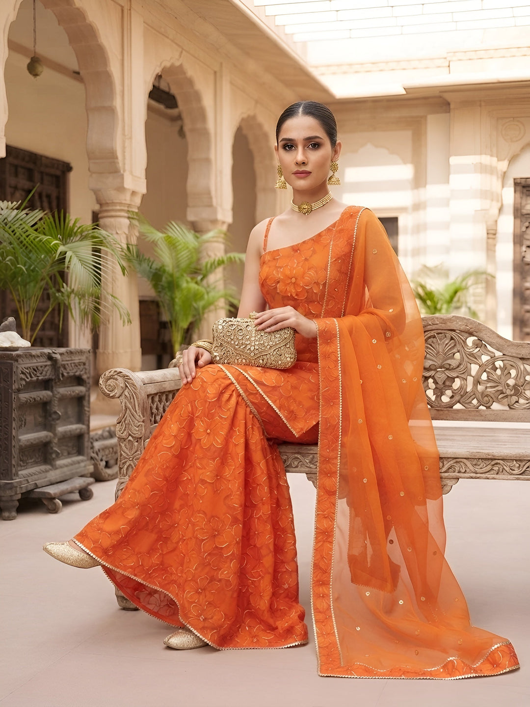 Printed Straight Kurta Set With Dupatta