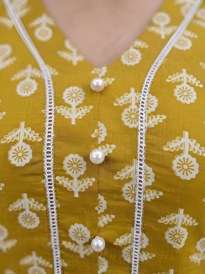 Printed Straight Kurta Set With Dupatta