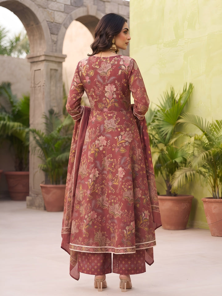 Printed Anarkali Kurta Set With Dupatta