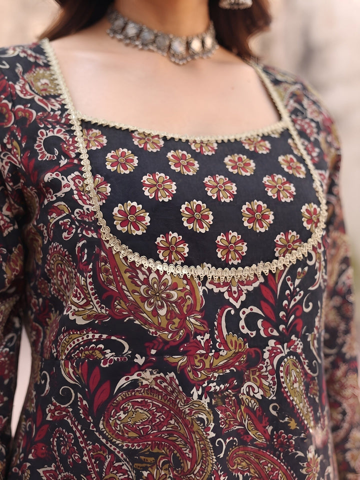 Printed Anarkali Kurta Set With Dupatta