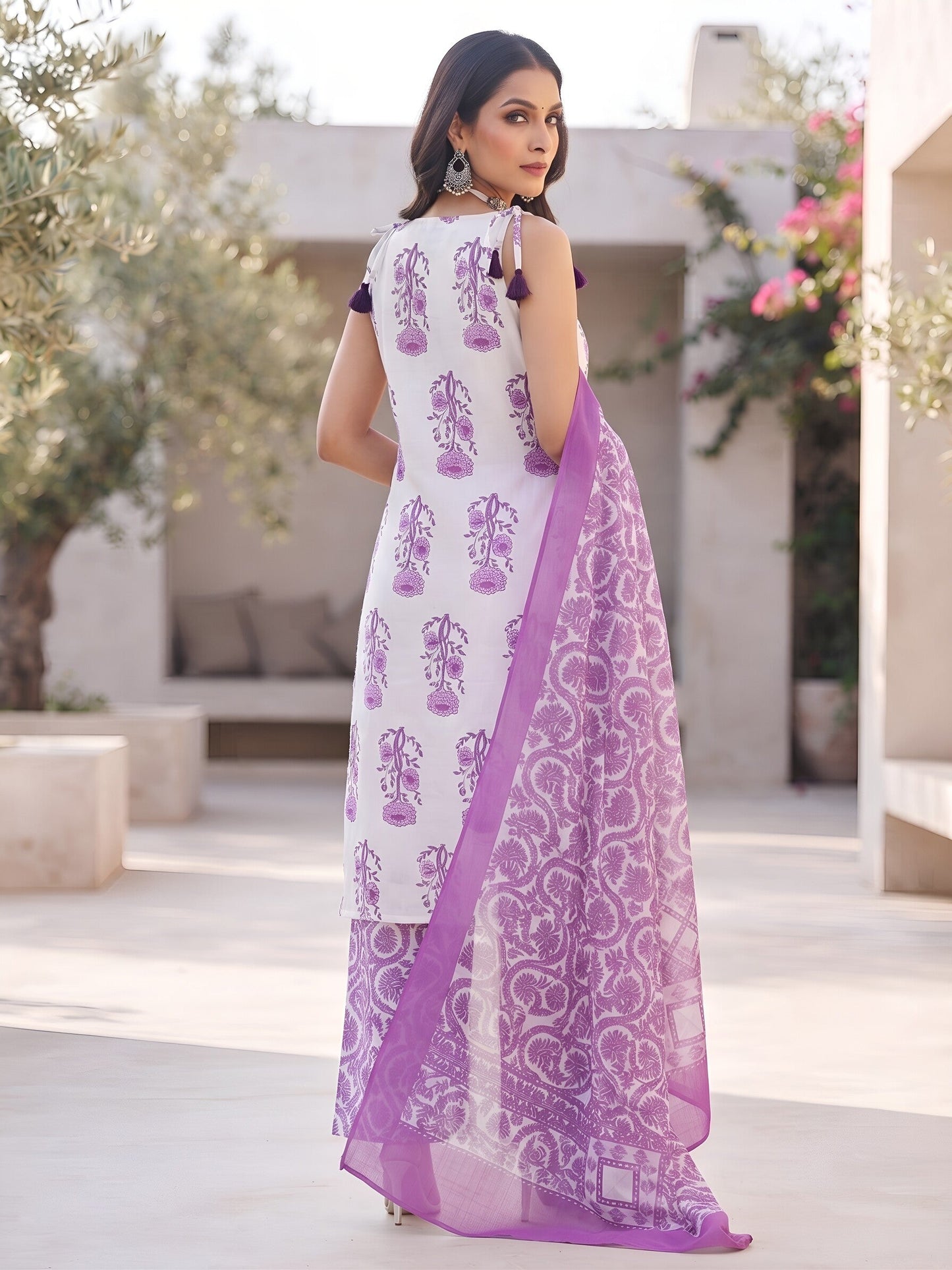 Printed Straight Kurta Set With Dupatta