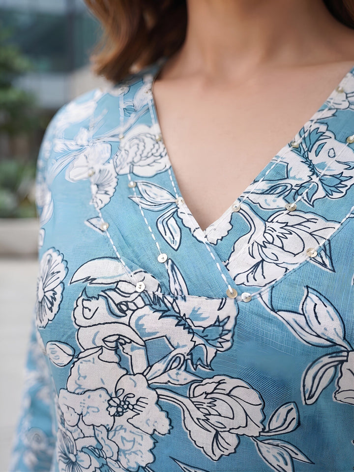 Printed Straight Two Piece Co-Ords Set
